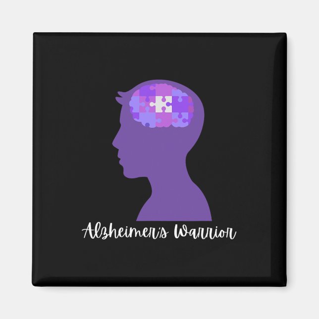Heimerheimer's Warrior For Heimerheimer's Awarenes Magnet (Front)