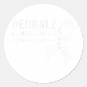 Heimers Awareness End Memories Dementia _1 Classic Round Sticker
