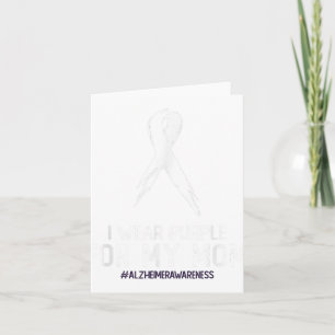 Heimers Awareness I Wear Purple For My Mum Cute Pu Card