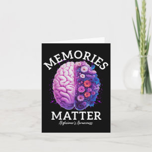 Heimers Awareness Memories Brain Flowers  Card