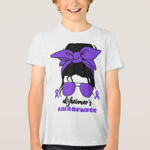 Heimers Awareness Month For Women Purple Heimer _5 Tri-Blend Shirt