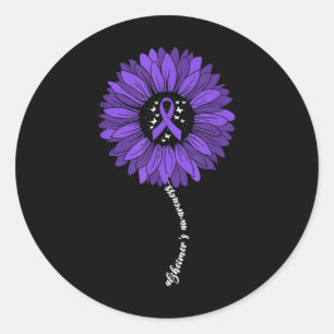 Heimers Awareness Month For Women Purple Heimer Classic Round Sticker