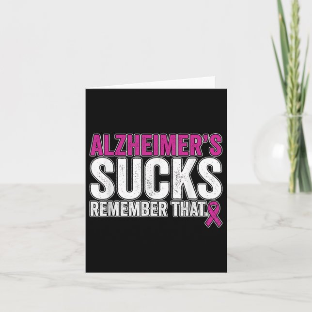 Heimers Awareness Month Purple Ribbon Gift  Card (Front)