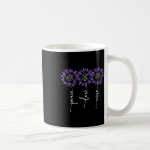 Heimers Awareness Peace Love Curee Sunflower Heime Coffee Mug