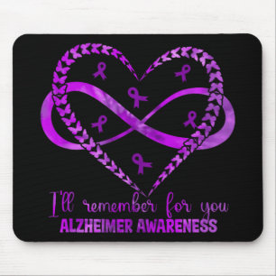 Heimers Awareness Purple Ribbon Dementia Mum Dad G Mouse Pad