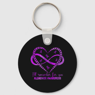 Heimer's Awareness Purple Ribbon Dementia Mum Dad  Key Ring