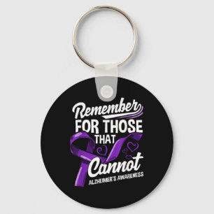 Heimers Awareness Purple Ribbon Supporter Heimers  Key Ring