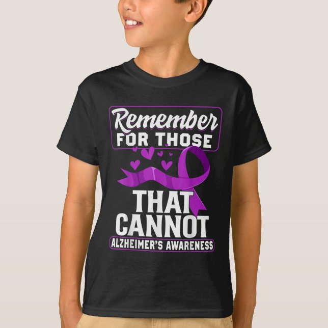 Heimers Awareness Purple Ribbon Supporter Heimers  T-Shirt (Front)