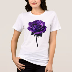 Heimers Awareness Purple Rose _1 Tri-Blend Shirt