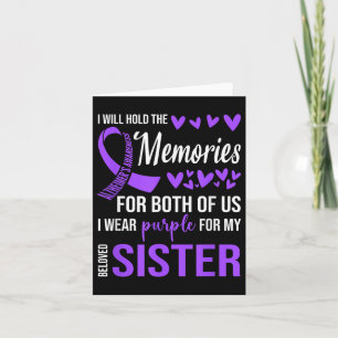 Heimers Awareness Shirt Purple Ribbon Memories Sis Card