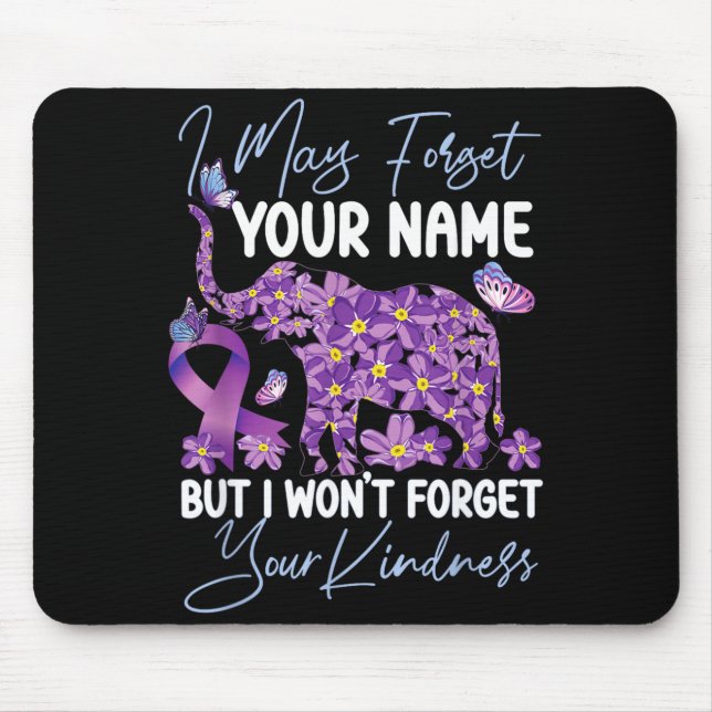 Heimers Dementia Awareness Support Elephant May Mouse Pad (Front)