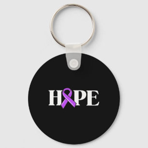 Heimers Shirt For Women Purple Ribbon Awareness Ho Key Ring