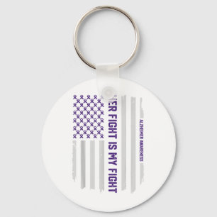 Heimers Shirt Heimers Awareness American Flag _1 Key Ring