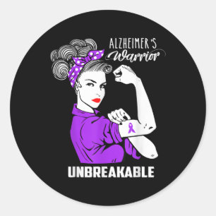 Heimers Warrior Unbreakable Shirt Heimers Awarenes Classic Round Sticker