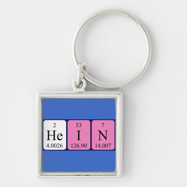 Hein periodic table name keyring (Front)