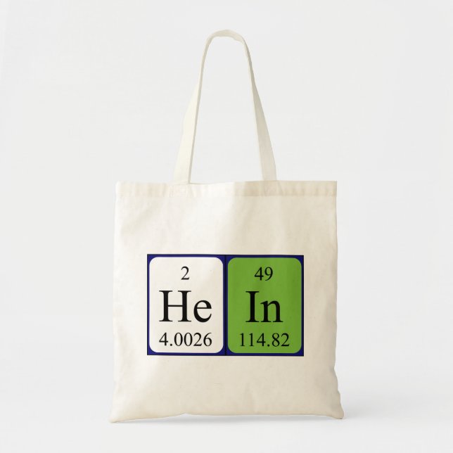 Hein periodic table name tote bag (Front)