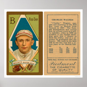 Heinie Wagner Red Sox Baseball 1911 Poster
