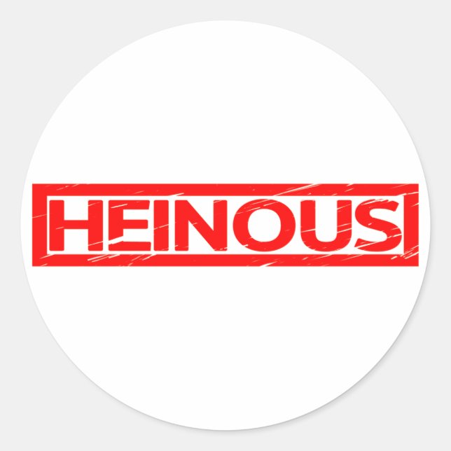 Heinous Stamp Classic Round Sticker (Front)