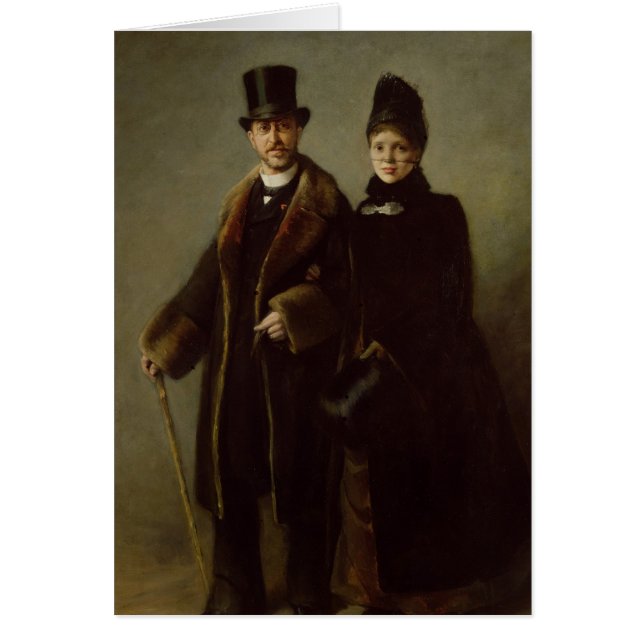 Heinrich Schliemann  and his Wife (Front)