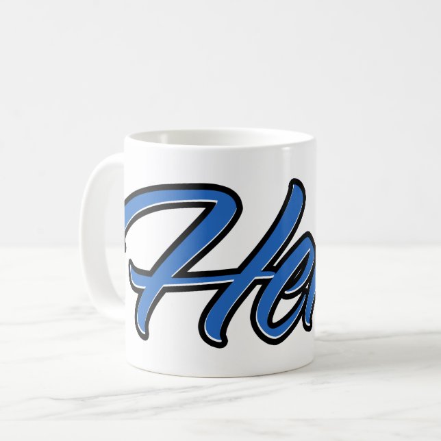 Heinz first name name blue cup coffee mug (Front Left)