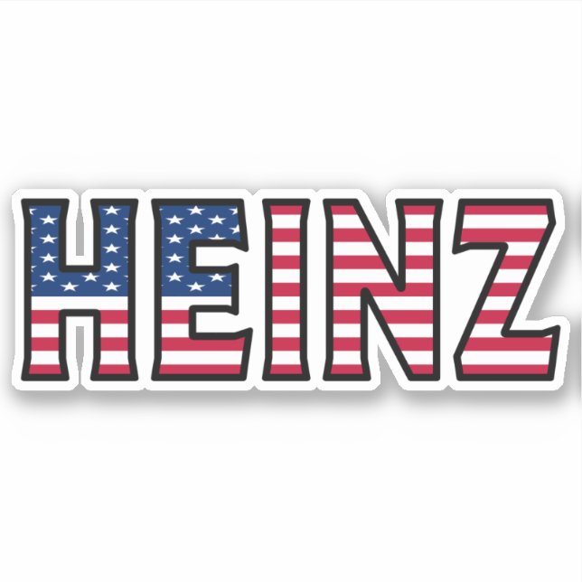 Heinz Name First Name USA Sticker Stickerset (Front)