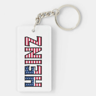 Heinz Name Vorname USA Flagge Anhänger Schlüssel Key Ring