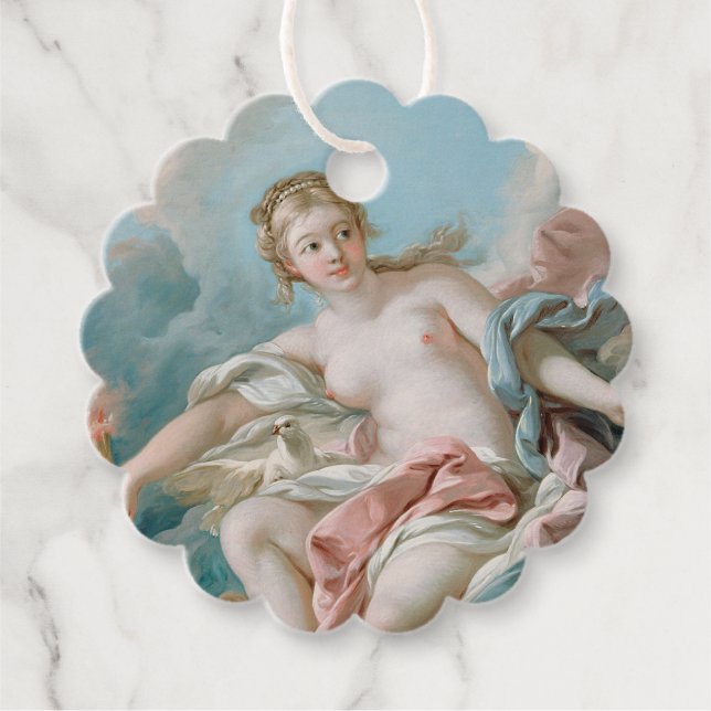 Heirloom Classical Art Scalloped Gift Tag (Front)