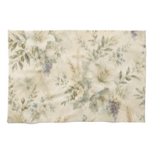Heirloom Floral Kitchen Towel - Watercolor Botanic