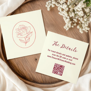 Heirloom Garden Classic Botanical Wedding Website Enclosure Card