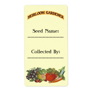 Heirloom Gardener Custom Seed Labels