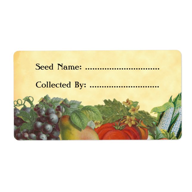 Heirloom Gardener Custom Seed Saver Labels (Front)