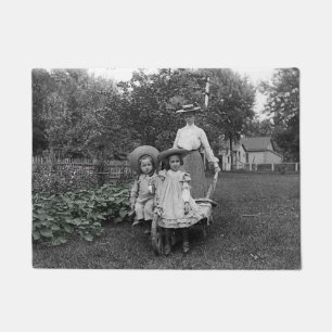 Heirloom Gardening Garden Mother Daughter 1890 Doormat