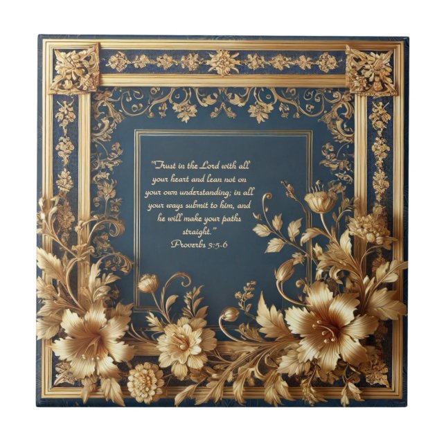 - Heirloom Grace Bible Verse Ceramic Tile (Front)