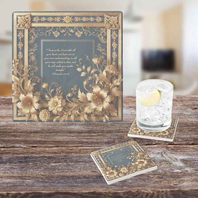 - Heirloom Grace Bible Verse Ceramic Tile Stone Coaster (Creator Uploaded)