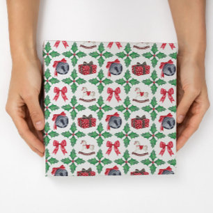 Heirloom Holly Patchwork Christmas Holiday Wrapping Paper