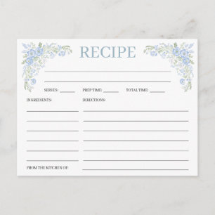 Heirloom Hydrangea Bridal Shower Recipe Cards