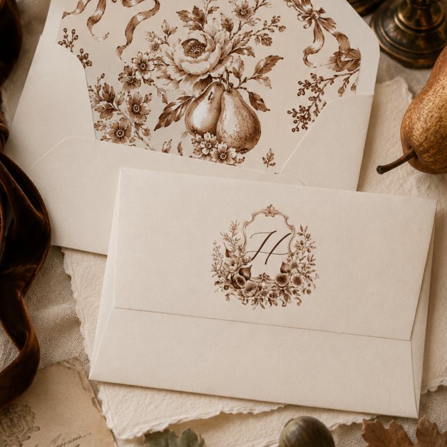 Heirloom Pear Harvest Crest Fall Wedding Envelope (Heirloom Pear Harvest Crest Fall Wedding Envelope
)