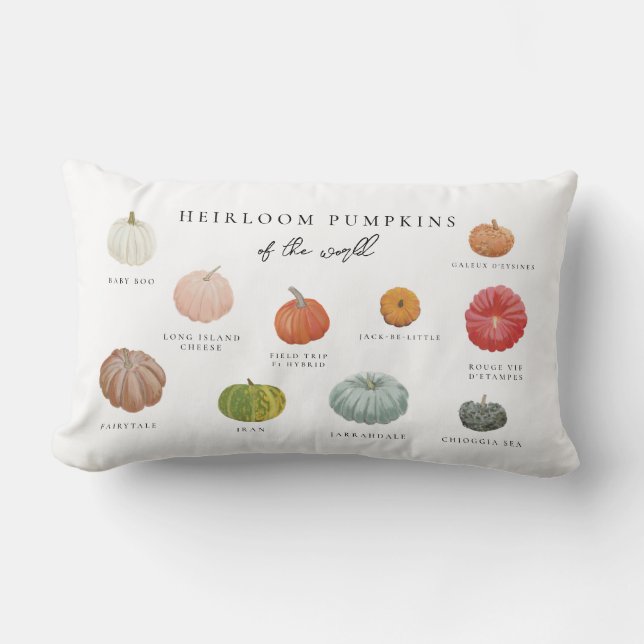 Heirloom Pumpkins Lumbar Cushion (Front)