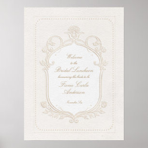 Heirloom Rococo Bridal Luncheon Shower Welcome Poster