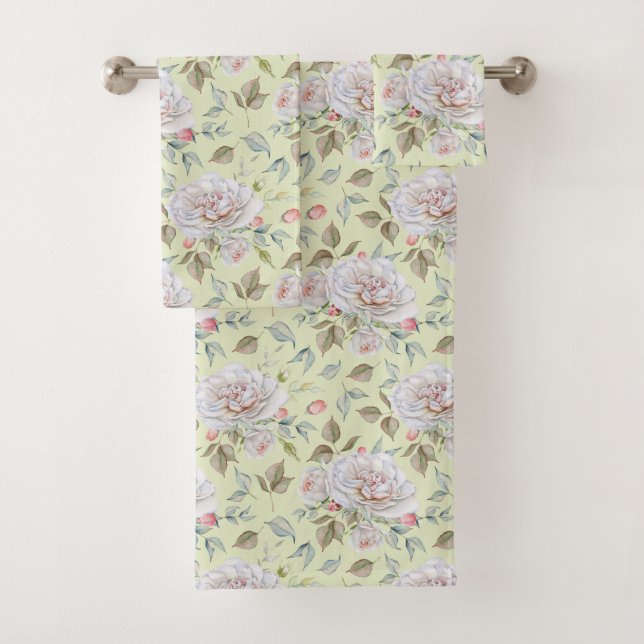 Heirloom Roses Romantica Bath Towel Set (Insitu)