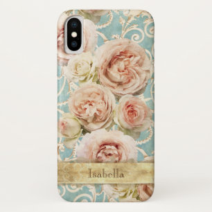 Heirloom Roses with Damask Personalised iPhone X Case