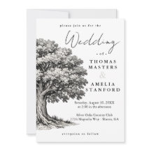 Heirloom Southern Oak Wedding Invitation
