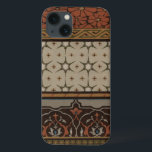 Heirloom Textile with Decorative Patterns iPhone 13 Case<br><div class="desc">Print of a decorative heirloom textile by June Erica Vess. Features floral patterns on a tan background. If you like earth tones and flowers this is the purchase for you!</div>