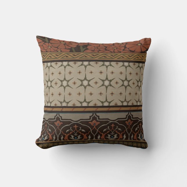 Heirloom Textile with Decorative Patterns Cushion (Front)