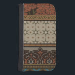 Heirloom Textile with Decorative Patterns Samsung S4 Wallet Case<br><div class="desc">Print of a decorative heirloom textile by June Erica Vess. Features floral patterns on a tan background. If you like earth tones and flowers this is the purchase for you!</div>