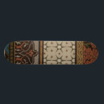 Heirloom Textile with Decorative Patterns Skateboard<br><div class="desc">Print of a decorative heirloom textile by June Erica Vess. Features floral patterns on a tan background. If you like earth tones and flowers this is the purchase for you!</div>