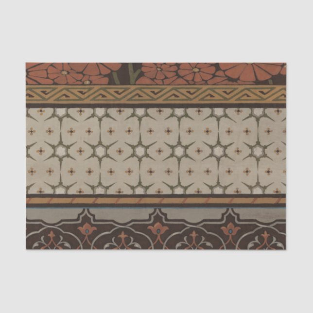 Heirloom Textile with Decorative Patterns Tissue Paper (Front)