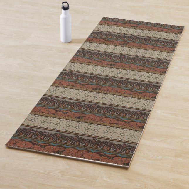 Heirloom Textile with Decorative Patterns Yoga Mat (In Situ)