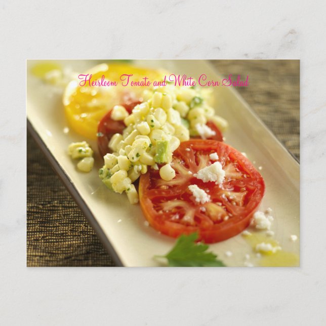Heirloom Tomato and White Corn Salad Postcard (Front)