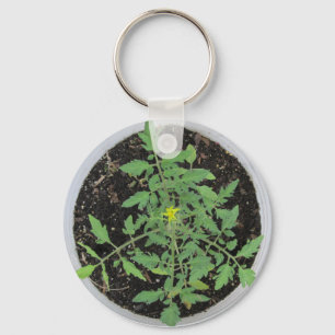 Heirloom Tomato Plant Peace Sign Key Ring